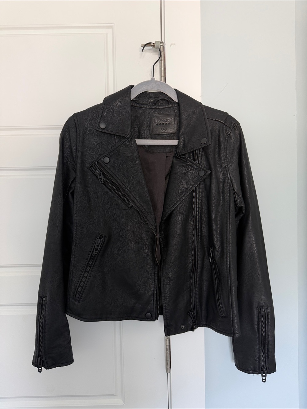 Blank NYC Black Faux Leather Jacket - Sz Small (NWOT)